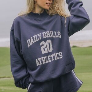(Set!) Daily Drills Shorts Set Fleece Vintage Athletics Crew + Classic Shorts